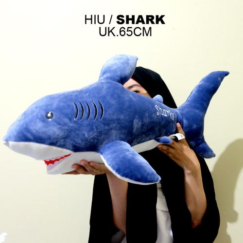 Foto Produk boneka hiu shark animal impor 65cm lembut banget ikan hiu laut dari unyu-unyu boneka