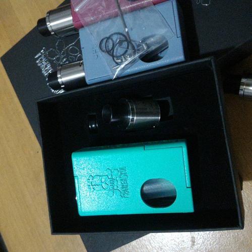 Foto Produk Frankenskull Box Mod Kit Wit RDA Styled High Quality Vape Vapor dari kanevape