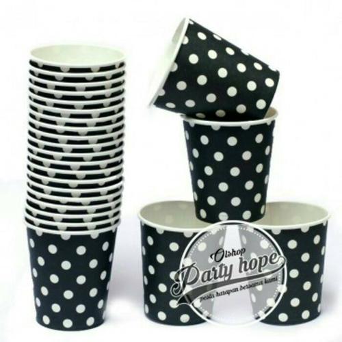 Foto Produk Souvenir Ultah / Gelas Polkadot Hitam dari PARTY HOPE 2