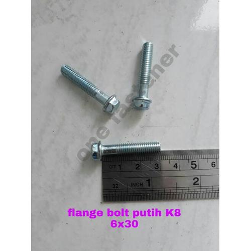 Foto Produk flange bolt putih 6x30 K8 dari ONE_FASTENER