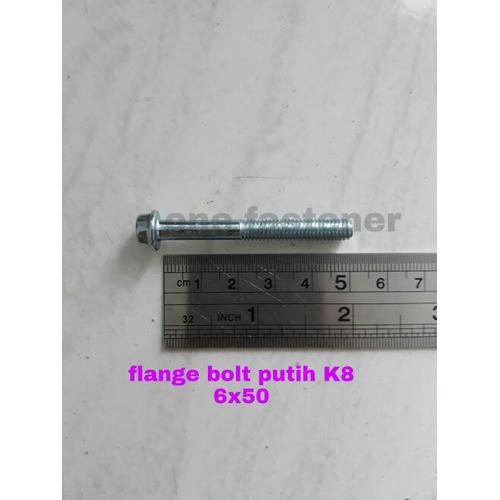 Foto Produk flange bolt putih 6x50 K8 dari ONE_FASTENER