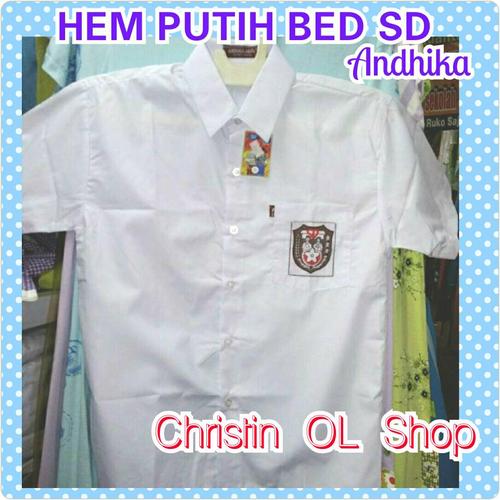 Jual SERAGAM SEKOLAH PUTIH SD SMP SMA/ POLOS Nomer M, L, XL - Kota 
