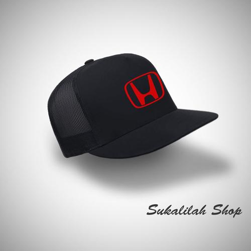 Jual Topi Trucker Honda Logo - Hitam 
