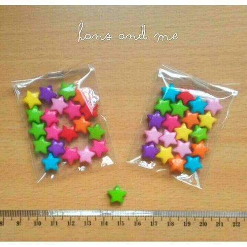 Foto Produk Mote Bintang Warna-Warni / Mote Gelang Kalung dari Hans and Me