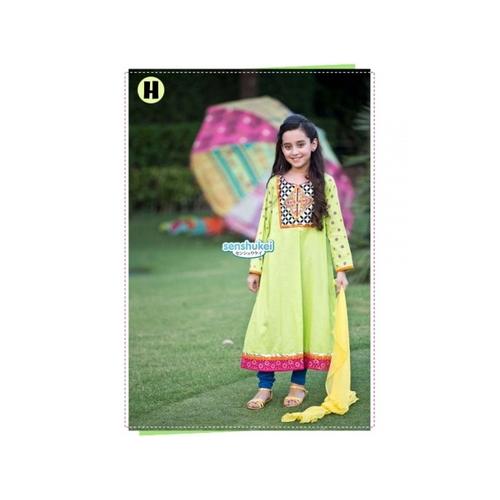 Foto Produk (2-7 TAHUN) BAJU MUSLIM ANAK PEREMPUAN SENSHUKEI GAMIS INDIA HIJAU dari Schatzi Collection