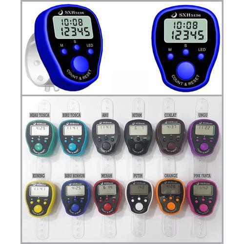 Foto Produk Tasbih Digital LED + JAM / Finger Counter LED + JAM A407 dari Mega-Persada