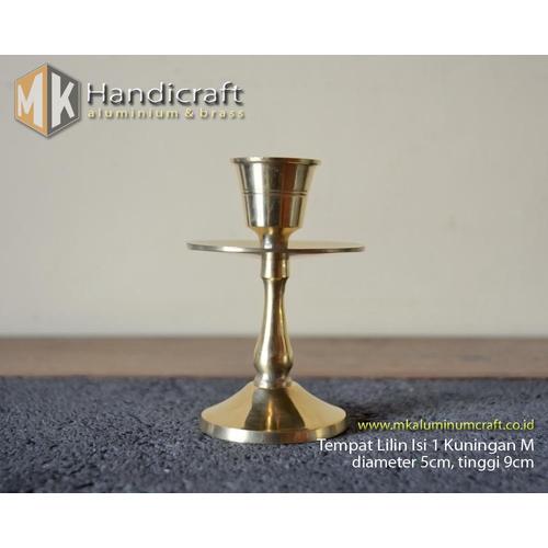 Foto Produk Tempat Lilin Polos M Kuningan Gold - Candle Holder dari MK Aluminium