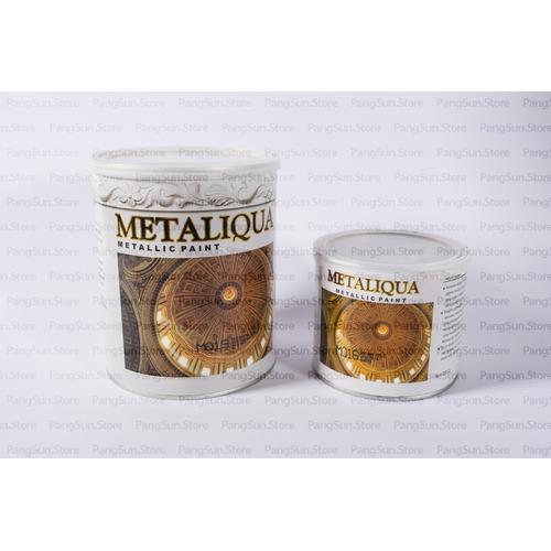 Foto Produk CAT METALLIC METALIQUA EMAS GYPSUM TEMBOK DEKORATIF INTERIOR 250 CC dari PangSun.Store