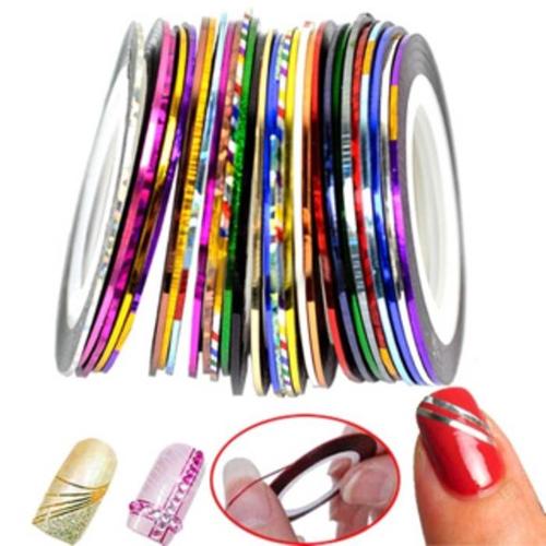 Gambar NAIL ART STRIPING TAPE 10 ROLL SOLASI KUKU STRIPPING TAPE dari puuple_id Kab. Bandung Tokopedia