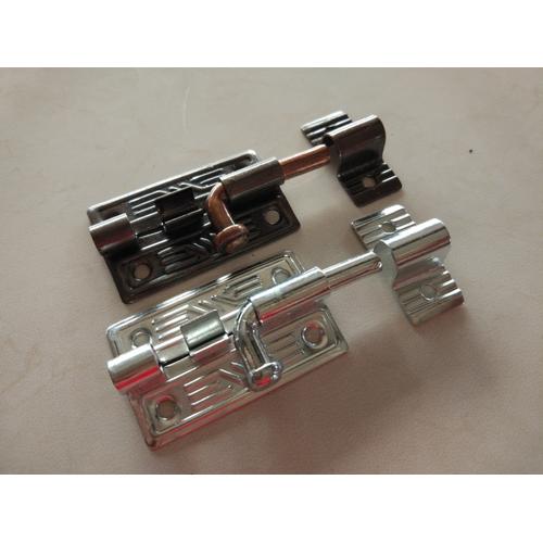 Foto Produk Selot kunci slot pintu jendela kecil grendel mini Silver/Brown + Skrup dari Abadi-Jaya-OL