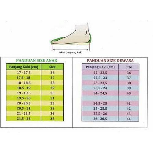 ukuran sepatu converse all star