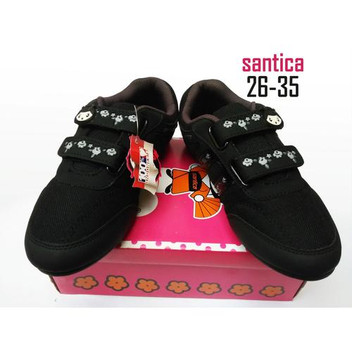 Foto Produk SEPATU SEKOLAH HITAM TK SD ANAK PEREMPUAN KETS RINGAN SANTICA SSC-YR - 27, Hitam dari ANEKARAGAM DOT COM