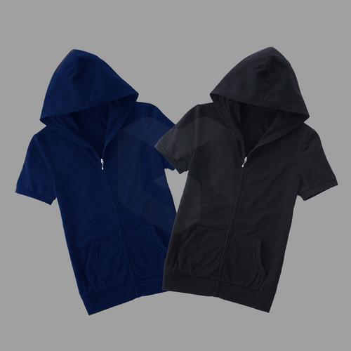 Jual Short Sleeve Hoodie Zipper - Kab 
