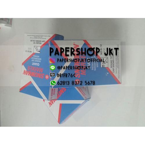 Foto Produk SPIDOL PERMANENT MARKER SNOWMAN G12 / G-12 GROSIR! - Biru dari Paper Shop Jkt