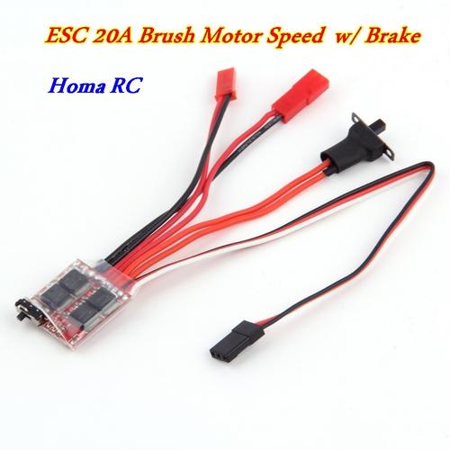 Foto Produk ESC 20A Brush Motor Speed Controller With Brake dari Homa RC