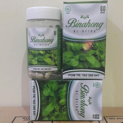 Foto Produk Kapsul Ekstrak Daun Binahong Al Afiah isi 60 ( Sudah terdaftar BPOM ) dari Amanah Herbal Surabaya