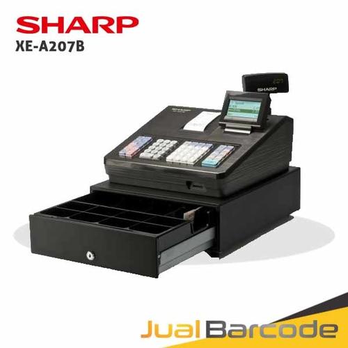Gambar CASH REGISTER SHARP XE-A207B - MESIN KASIR SHARP 207 HITAM dari Barcode Official Store Jakarta Pusat Tokopedia