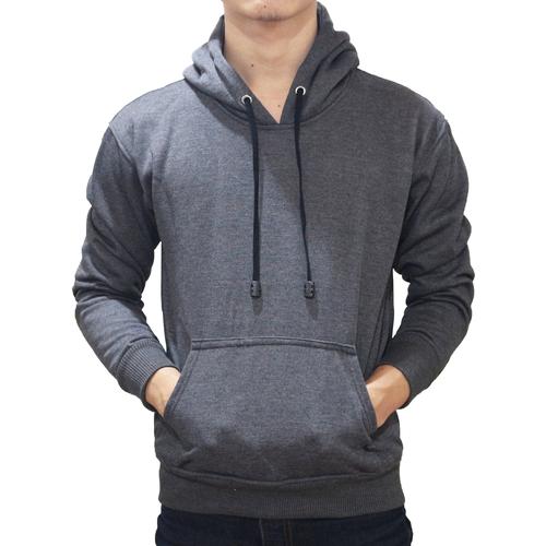 Foto Produk (PROMO) Hoodie Jumper Sweater Polos Abu-Abu Tua - Dark Grey - Abu-abu, M dari Hoodie Center