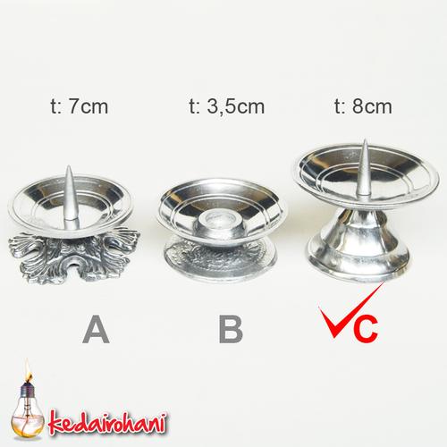 Foto Produk Candle Holder Tempat/Tatakan Lilin Doa Minimalis Logam Parabola t:8cm dari Kedai Rohani