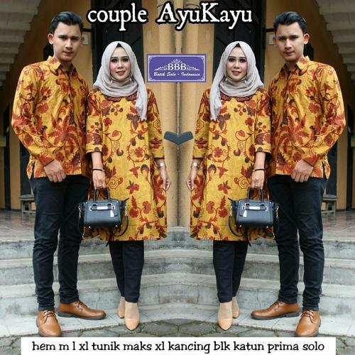 Gambar Couple Batik Sogan dari Harunsolo Colection Kota Surakarta Tokopedia