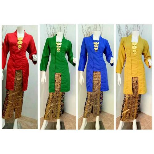 Foto Produk Stelan Kebaya Etnik Wanita Kuba Panjang Murah Ukuran Allsize - Merah, XL dari Simi Fasion Shop