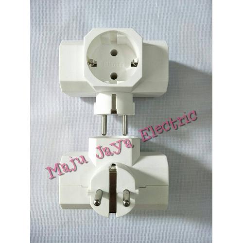 Jual Colokan Tusuk Cabang Tiga 3 T Arde Broco Steker Kombinasi Adapter ...