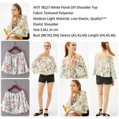 Jual WST 18227 - White Floral Off 