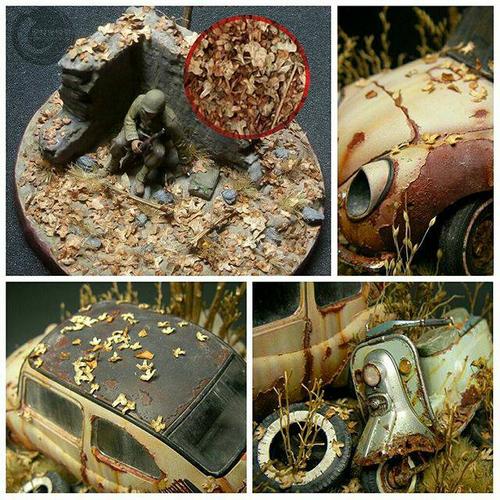 Foto Produk Miniature Daun Kering Efek Diorama Maket Bahan Terrarium Scrapbook dari Wimpy Clay