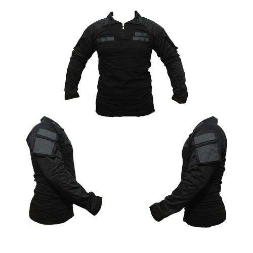 Foto Produk baju kaos tactical bdu combat shirt hitam perekat dada,kreah, tangan - Hitam dari Mardo combat