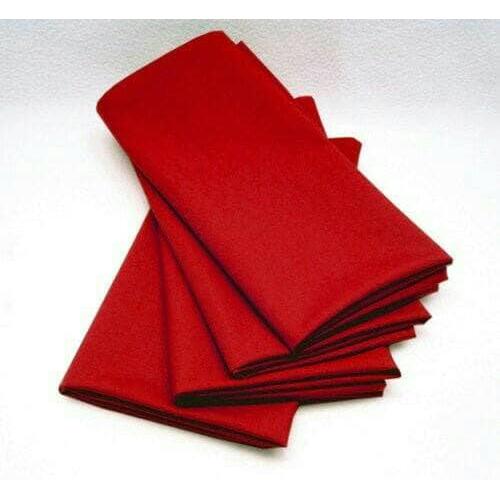 Foto Produk Serbet makan/napkin damask/full cotton merah polos dari davidoff_store