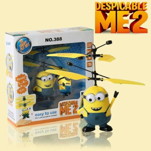 Flying minion helicopter with hand sensor deals