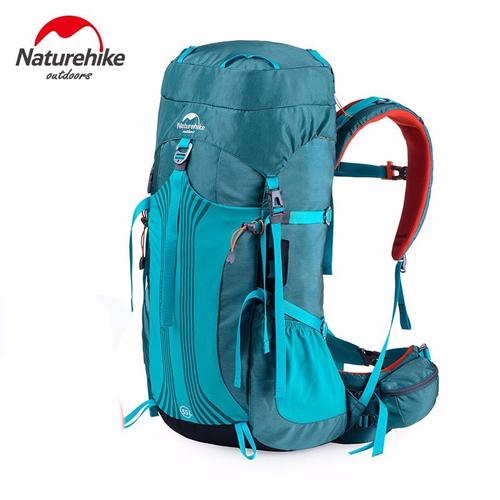 blue hiking backpack