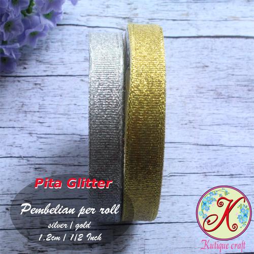 Foto Produk Pita Glitter 1,2 cm / 1/2 Inch dari Kutique Craft