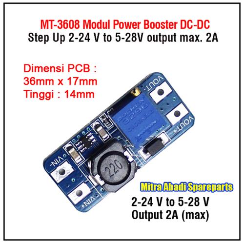 Foto Produk Driver Step Up MT-3608 2-24V to 5-28V Max. 2A dari Mitra Abadi Spareparts