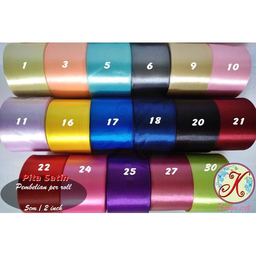 Foto Produk Pita Satin 5cm (2 Inch) per roll dari Kutique Craft