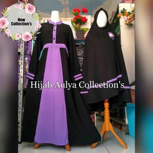 Jual Gamis Azzahra Syari Hitam Mix Ungu Kota Bogor Bdc Shop Tokopedia