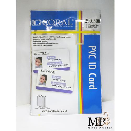 Foto Produk Kertas PVC Coral Untuk bahan ID Card A4 (isi 5 Lembar) dari Mitra Printer Roxy