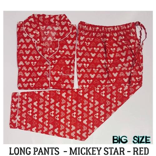 Jual Piyama BIG SIZE Mickey Star Red 