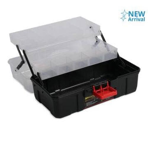 Gambar Toolbox Transparan Bertingkat dengan sekat 33 x 20 x 16cm dari KlinikRobot Kota Tangerang Tokopedia