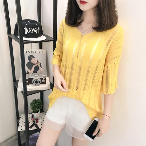 blouse model elegant white black yellow 