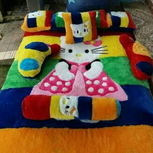 Jual karpet lantai karakter / surpet fullset / kasur bulu hello kitty ...