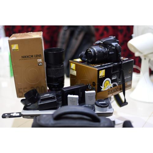 Gambar Nikon D3300 Kit 18-55mm f/3.5-5.6G VR II N Lensa Nkon AFS 55-300 N BNS dari Hobi-Anda Jakarta Selatan Tokopedia