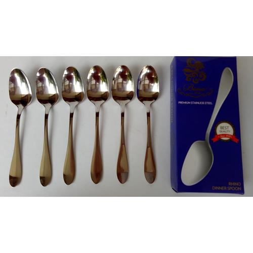Foto Produk DINNER SPOON BIMA SERI RHINO 1 SET ISI 6 STAINLESS / SENDOK MAKAN 18CM dari warungvitato