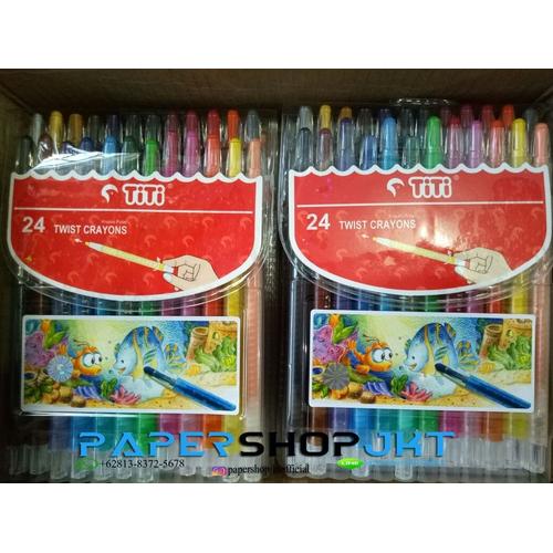 Foto Produk GROSIR!!! Twist Crayon Titi/Crayon Titi Puter/Krayon Titi Puter isi 24 dari Paper Shop Jkt