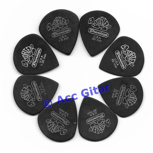 Plettri Per Chitarra Dunlop 482 TORTEX PITCH BLACK JAZZ III - Spessore 1.14 Mm - Confezione Da 12 Pezzi - Foto 5