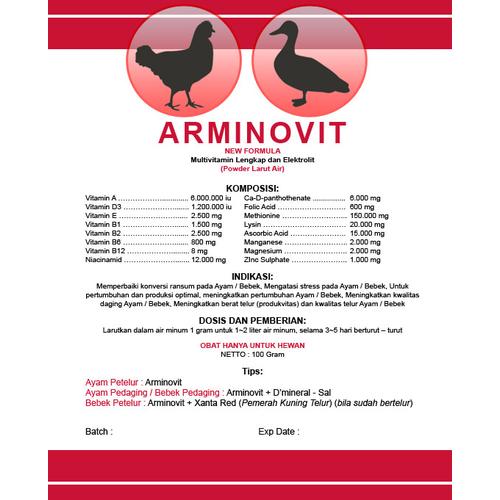 Foto Produk ARMINOVIT - Vitamin + Asam Amino untuk Ayam & Bebek dari Cv Kuda Hitam Perkasa