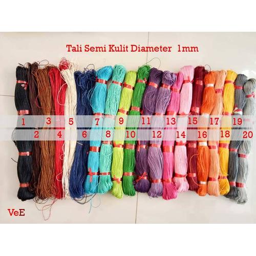 Foto Produk VeE Tali Semi Kulit 1,0 mm Meteran untuk Kalung Gelang - Hitam dari Vee Jewelry