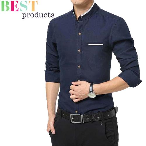 Foto Produk KEMEJA KOKO PRIA TERBARU POLOS SLIM FIT WARNA DONGKER dari Toko Bintang Fashion