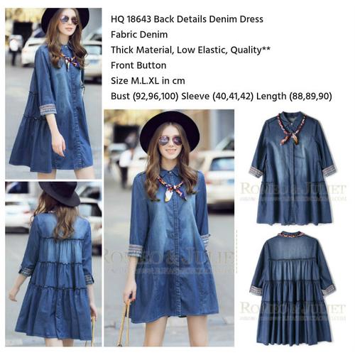 Details Denim Dress (size M.L.XL 