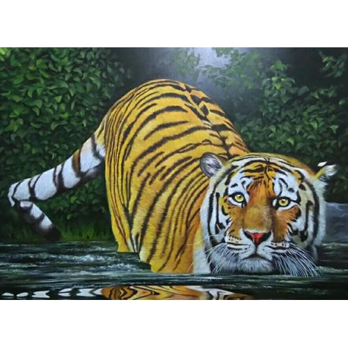 Jual Lukisan Harimau Macan Kota Tangerang Siswo Aji Art Paint Tokopedia